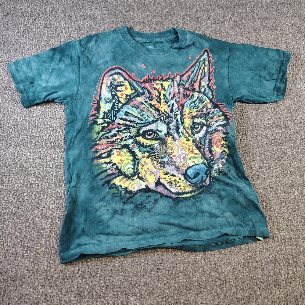 The Mountain wolf Kids large tee tye die